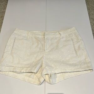 Ana White Eyelet Shorts